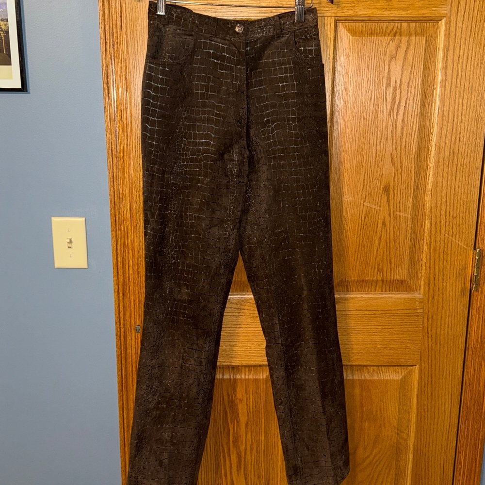 Vintage Paolo Santini Straight Leg Leather Pants